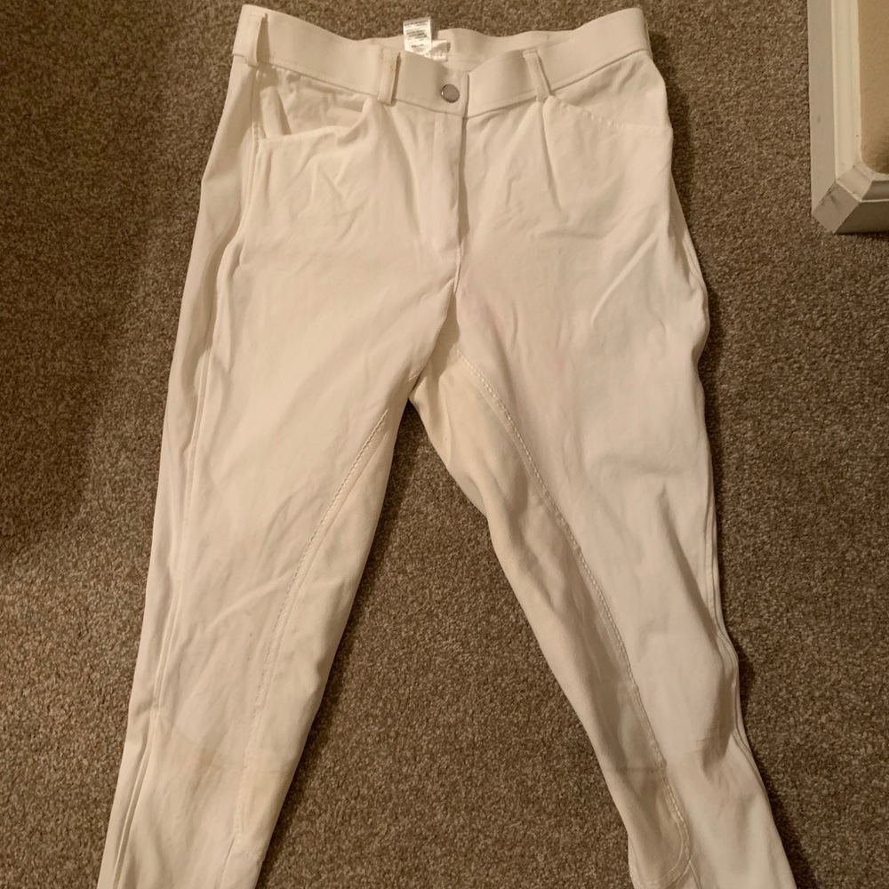 Dover Saddlery Full Seat White Breeches
